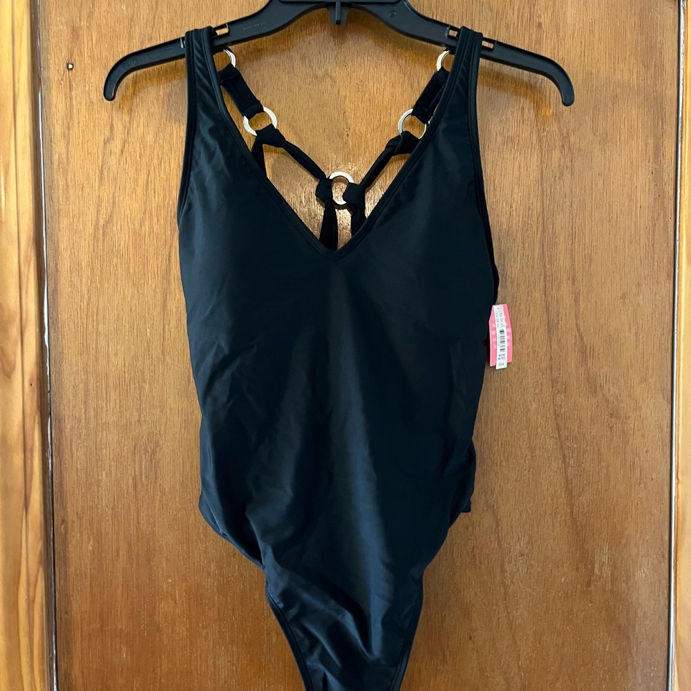NWT Black one piece bathing suit Medium from Uncommon Sense NEW